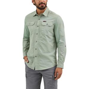 ATG by Wrangler Men’s Long Sleeve Mixed Material Shirt(Iceberg Green)