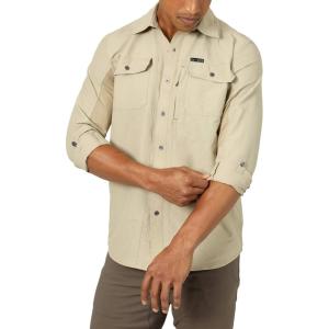 ATG by Wrangler Men’s Long Sleeve Mixed Material Shirt(Twill)