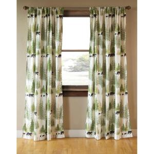 CARSTENS, INC. Printed Curtain Panel Set, Wrangler Western, 2 Panels (54″ x 84″ Each), Amarillo Sunset(Pine Wilderness)