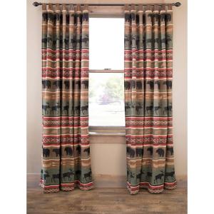 CARSTENS, INC. Woven Chenille Curtain Panel Set, 2 Panels (54″ x 84″ Each), Wrangler Mesa Daybreak(Backwoods)
