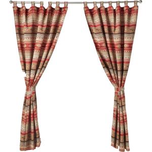 CARSTENS, INC. Woven Chenille Curtain Panel Set, 2 Panels (54″ x 84″ Each), Wrangler Mesa Daybreak(Flying Horse)