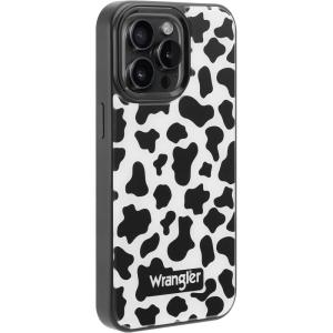 WITHit Wrangler® MagSafe Compatible Case for iPhone 15, Western Cow Print Design, Durable Resin Protective Cover for iPhone 15 Series (iPhone 15 Pro Max)