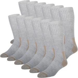 Wrangler – 365 Men’s Crew Socks – Full Cushion Socks for All-Day Comfort – Fits Sizes 6-12(Grey)