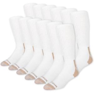 Wrangler – 365 Men’s Crew Socks – Full Cushion Socks for All-Day Comfort – Fits Sizes 6-12(White)