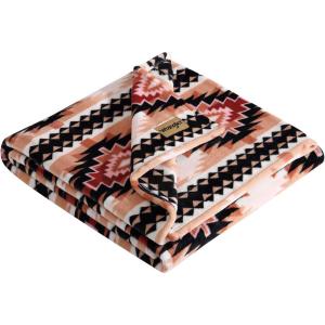 Wrangler – Blanket, Super Soft Plush Bedding, Yellowstone Inspired Throw Blanket for Couch or Bed (Cactus Garden Green, 50″ x 70″)(Plains Creek Pink)