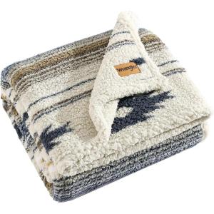 Wrangler – Throw Blanket, Soft Plush Fleece Bedding, Western Decor for Bed or Couch (Colt Bright Orange, 50 x 60)(Coyote Sands Brown)