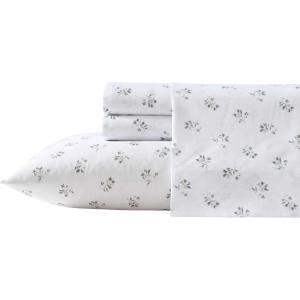 Wrangler – Twin Size Sheet Set, Ultra-Soft & Wrinkle-Resistant Bedding for Year Round Comfort, Deep Pockets, Bed Sheets with Matching Fitted Sheet & Pillowcase (Cowboy Pinstripe Blue)(Sketchy Ditsy Green)