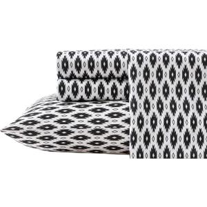 Wrangler – Twin Size Sheet Set, Ultra-Soft & Wrinkle-Resistant Bedding for Year Round Comfort, Deep Pockets, Bed Sheets with Matching Fitted Sheet & Pillowcase (Cowboy Pinstripe Blue)(Blaze Black)