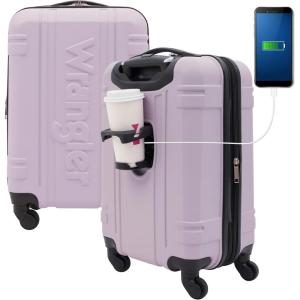 Wrangler 20″ Astral Hardside Carry-On Luggage, Black(Lilac)