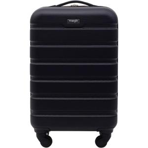 Wrangler 21.5″ Spinner Carry-On Luggage, Navy Blue(Black)