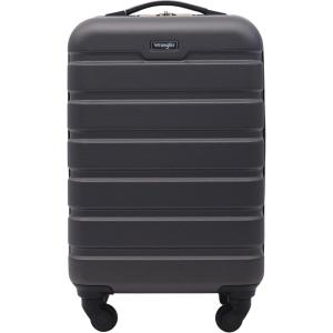 Wrangler 21.5″ Spinner Carry-On Luggage, Navy Blue(Charcoal)