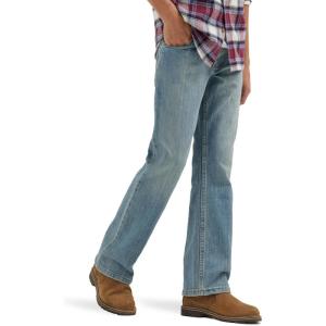 Wrangler Authentics Boys’ Boot Cut Jean, Stonewash Indigo, 10