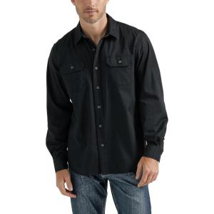 Wrangler Authentics Men’s Long Sleeve Classic Woven Shirt(Black)