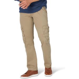Wrangler Authentics Men’s Premium Relaxed Fit Straight Leg Cargo Pant(British Khaki)