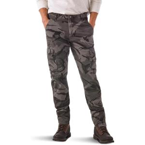 Wrangler Authentics Men’s Regular Tapered Cargo Pant(Grey Camo)