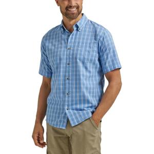 Wrangler Authentics Men’s Short Sleeve Classic Plaid Shirt(Rivera)