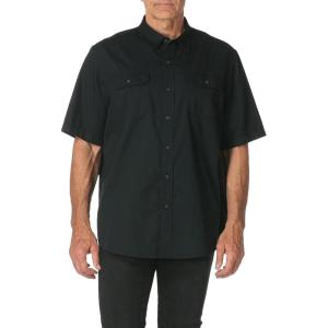 Wrangler Authentics mens Short Sleeve Classic Woven Shirt(Caviar)