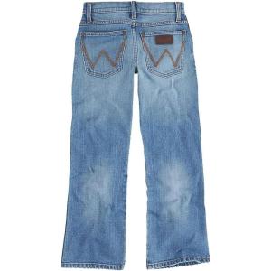 Wrangler Boy’s Greely Wash Bootcut Jeans(Blue)