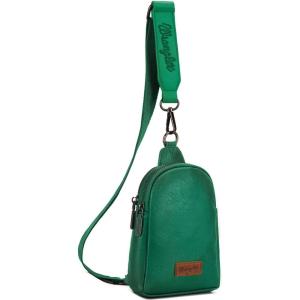 Wrangler Crossbody Sling Bag for Women Fanny Packs Chest Bags for Travel(Classic-green)