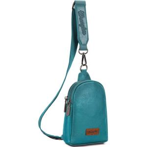 Wrangler Crossbody Sling Bag for Women Fanny Packs Chest Bags for Travel(Classic-turquoise)