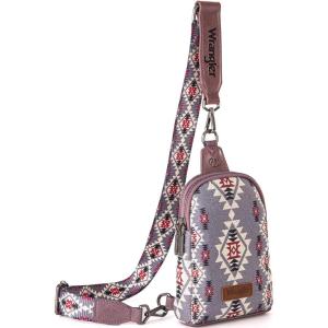 Wrangler Crossbody Sling Bag for Women Fanny Packs Chest Bags for Travel(Vintage-light Violet)
