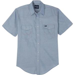 Wrangler Denim Short Sleeve Snap Shirt(Chambray)
