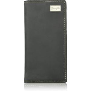 Wrangler Men’s Bifold Wallet with Flip-Out ID Window, Genuine Leather, Gift for Him(Black Metal Logo Traveler)