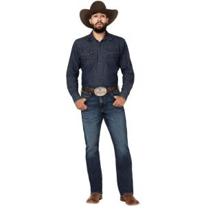 Wrangler Men’s Free to Stretch Relaxed Fit Bootcut Jean(Blue)