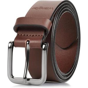 Wrangler Men’s Full Grain Genuine Leather 35mm Thick Casual Belt for Jeans, Pants(35mm Light Brown)