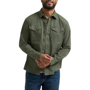 Wrangler Men’s Long Sleeve Shirt(Thyme (Twill))
