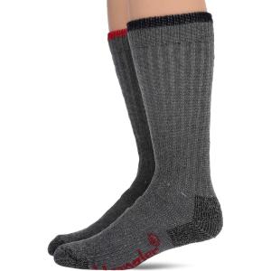 Wrangler Men’s Merino Wool Ultra-Dri Boot Crew Socks 2 Pair Pack(Assorted)