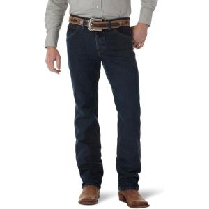 Wrangler Men’s Premium Performance Advanced Comfort Cowboy Cut Stone Bleach Jean(Dark Tint)