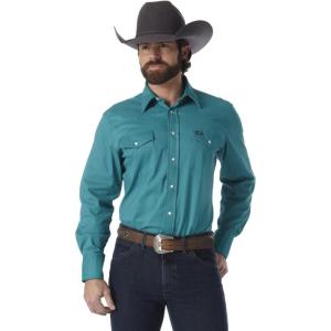 Wrangler Men’s Premium Performance Advanced Comfort Workshirt(Turquoise)