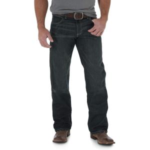 Wrangler Men’s Retro Limited Edition Relaxed Fit Boot Cut Jean(Worn Black)