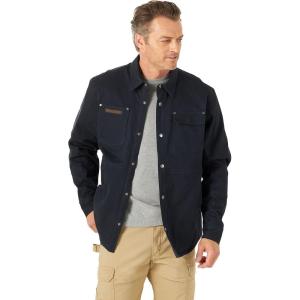 Wrangler Men’s Tough Layers Twill Shirt Work Jacket(Dark Navy)