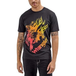 Wrangler Men’s X Hot Wheels Flaming Bronco Tee(Black)