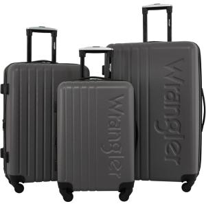 Wrangler Quest Luggage Set, Winter Sky, 2 Piece Set (28″/20″)(Granite Gray)