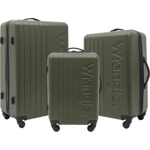 Wrangler Quest Luggage Set, Winter Sky, 2 Piece Set (28″/20″)(Olive Green)