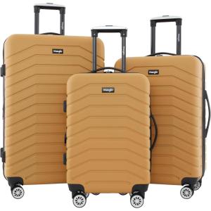 Wrangler Tahoe 3 Piece Spinner Luggage Set, Desert Taupe(Amber Gold)