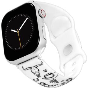 Wrangler® Western Icon Silicone Band for Apple Watch®, Fits all Apple Watch® Series and Sizes(White)