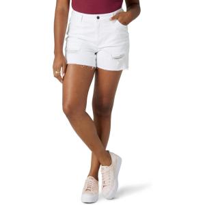 Wrangler Women’s 4″ Fray Jean Short(Bright White)
