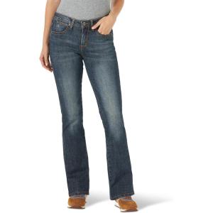 Wrangler Women’s Aura Instantly Slimming Mid Rise Boot Cut Jean(Autumn Gold)