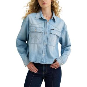 Wrangler Women’s Boxy Denim Shirt(Misty)