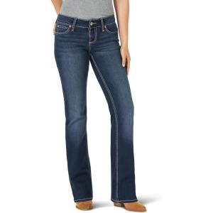 Wrangler Women’s Cash Mid Rise Vented Hem Ultimate Riding Jean(Dark Wash)