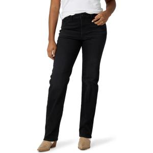 Wrangler Women’s High Rise True Straight Fit Jean(Midnight Black)