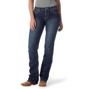 Wrangler Women’s Q-Baby Mid Rise Boot Cut Ultimate Riding Jean(Wild Streak)