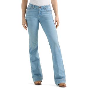 Wrangler Womens Retro Mae Mid Rise Wide Leg Trouser Jean(Mia)