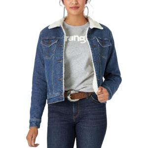 Wrangler Women’s Sherpa Lined Denim Jacket(Denim)