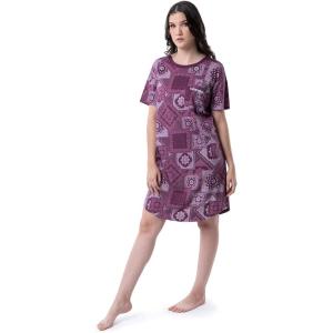 Wrangler Women’s Short Sleeve Crewneck Pocket Sleepshirt(Paisley)