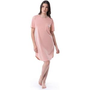 Wrangler Women’s Short Sleeve Crewneck Pocket Sleepshirt(Rose)